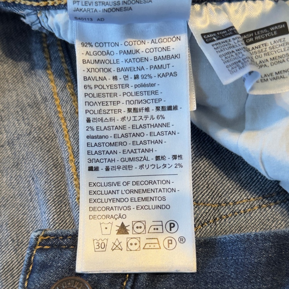 Levis 721 High Rise Skinny Ankle Jeans Blue Distressed Ripped Womens Size 29 - Picture 10 of 13